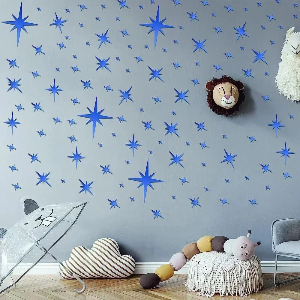 Acrylic Star Mirror Wall Stickers