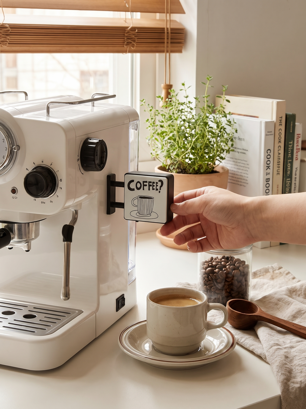 Cafe style light box magnet in a kitchen