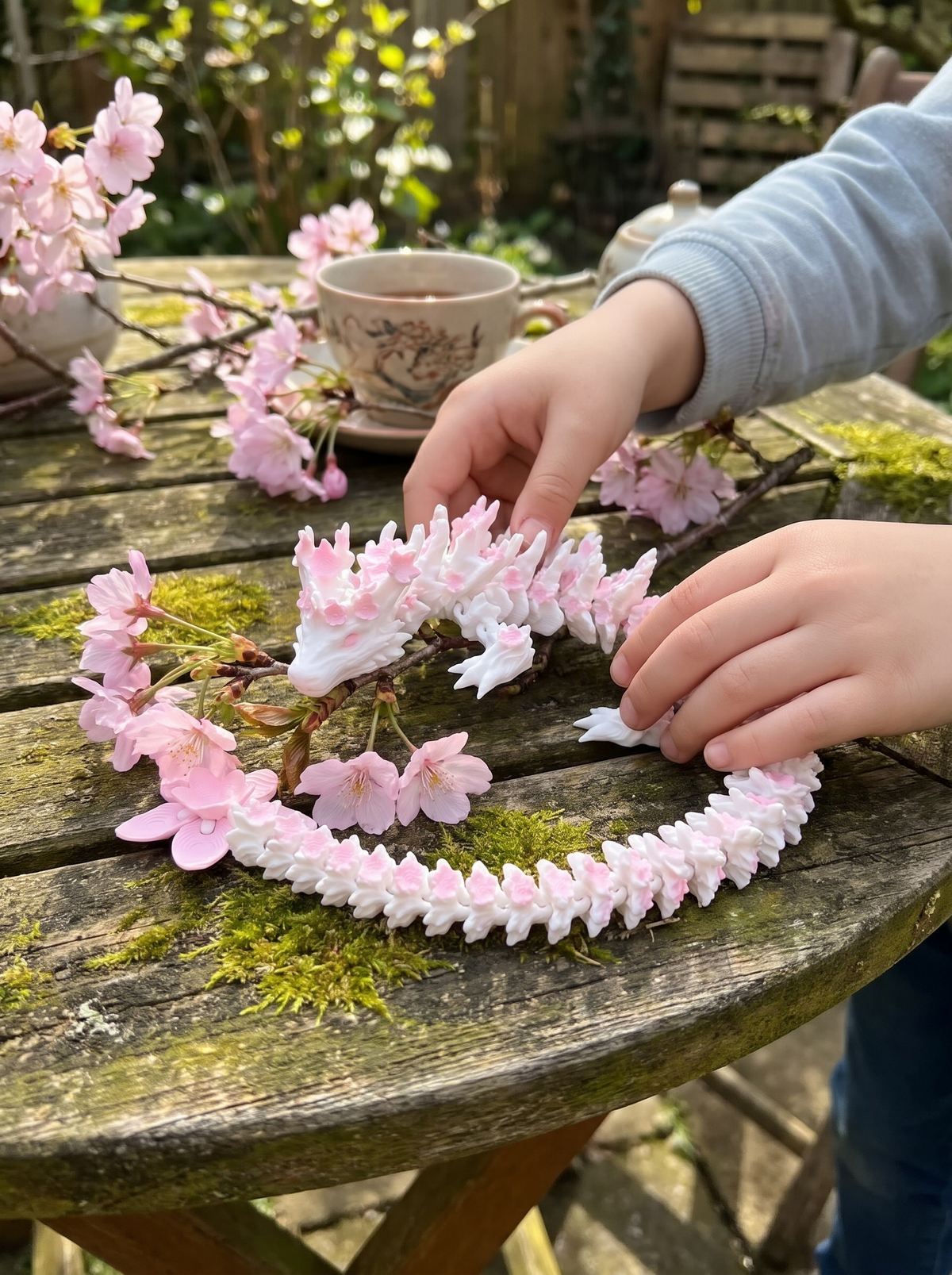 Posing the articulated blossom dragon