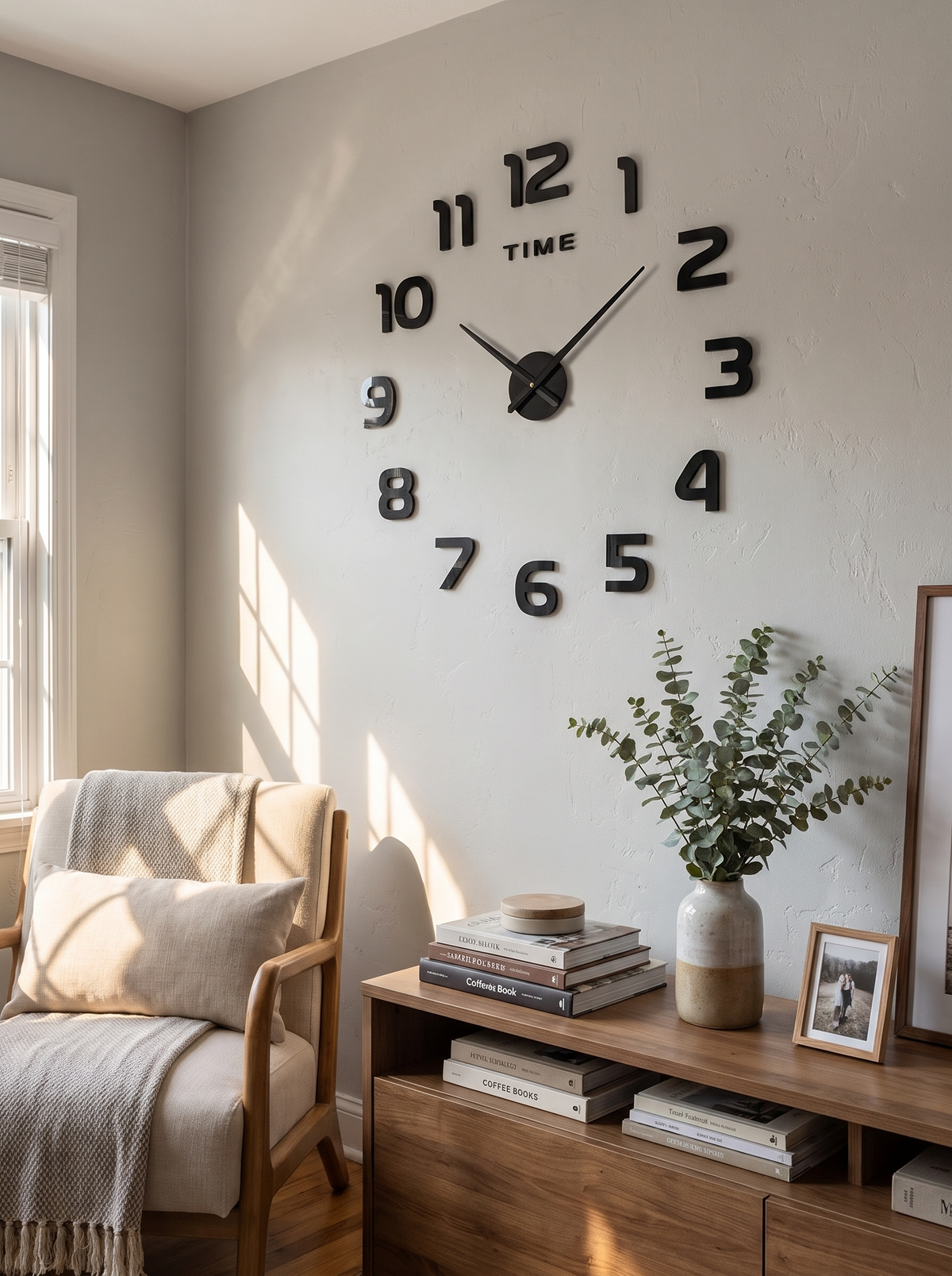 3D wall clock as a focal point