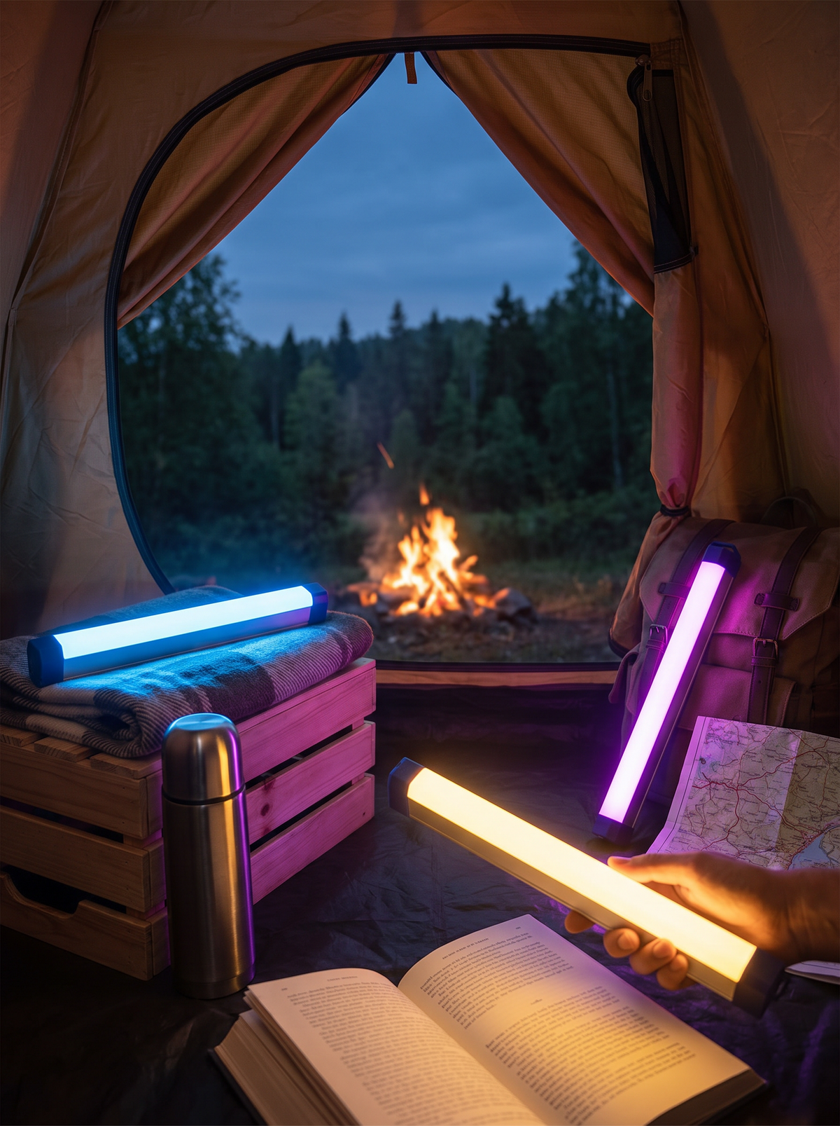 Rechargeable color wand carried around the home