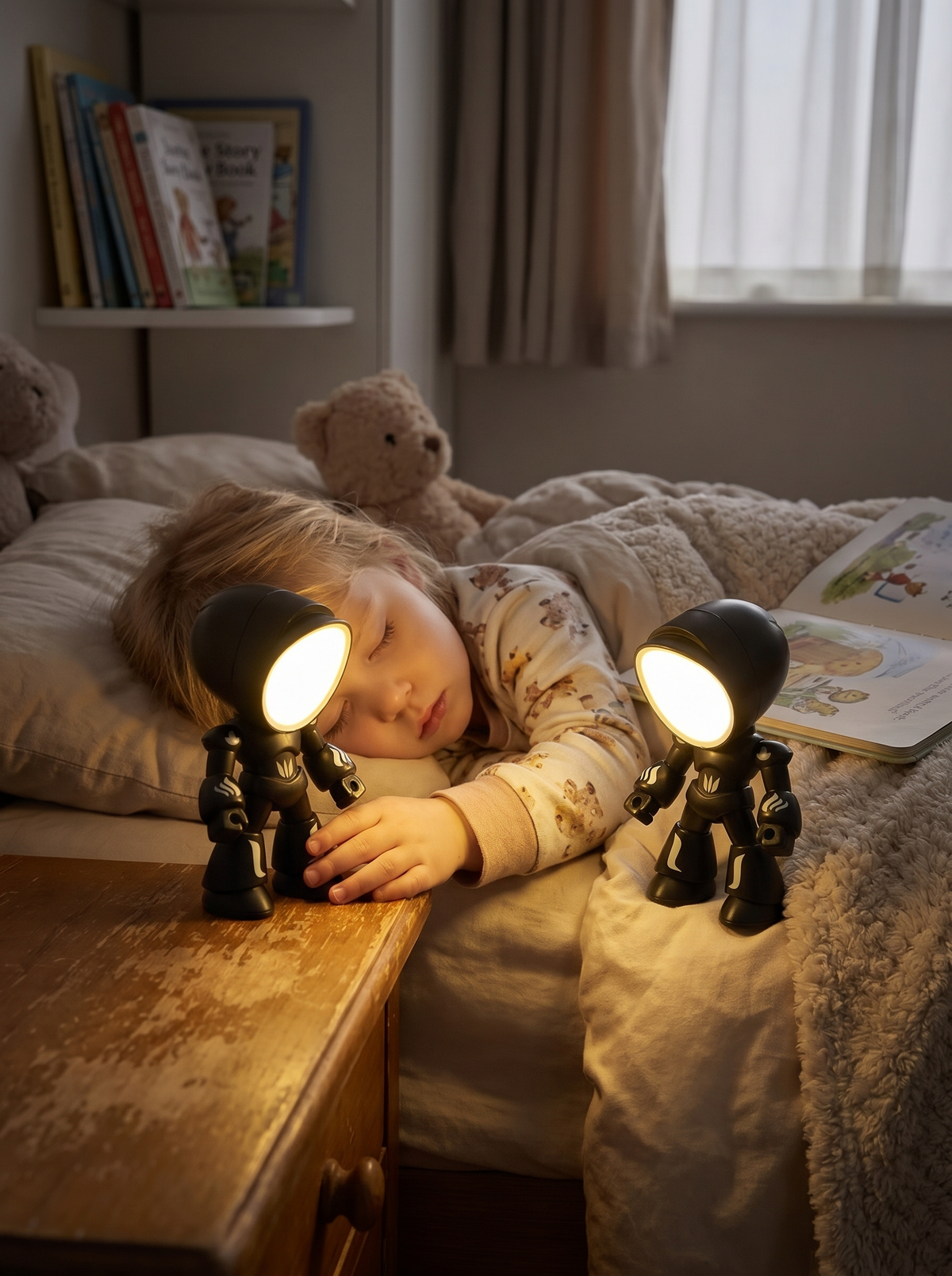 Friendly animal lamp making bedtime cozy